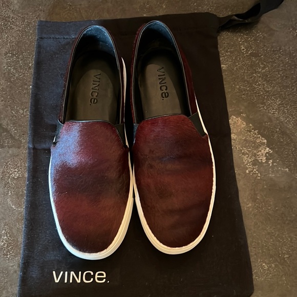 Vince Shoes - VINCE Berlin Calf Fur Slip On Sneakers